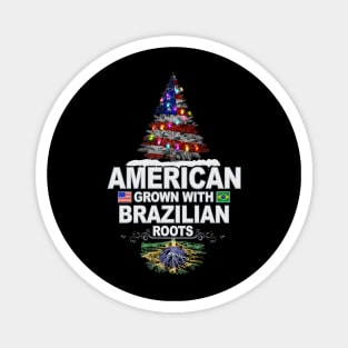 Christmas Tree  American Grown With Brazilian Roots - Gift for Brazilian From Brazil Magnet